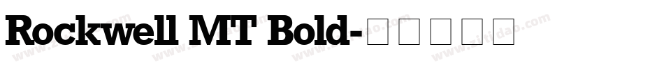 Rockwell MT Bold字体转换